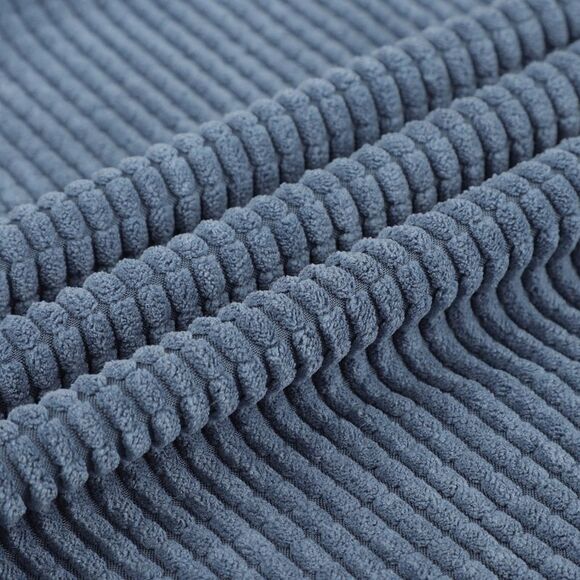 Corduroy Corn Striped Throw Pillow Cover Cushion Cover 18" x 18" Dark Blue - Picture 6 of 6